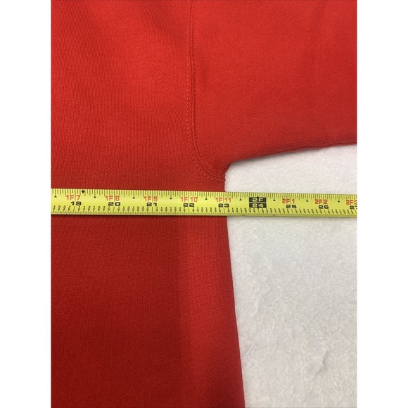 Vintage 90s Lee Sports Blank Sweatshirt Red Crew Neck Pullover USA Made Mens XL - Picture 7 of 9